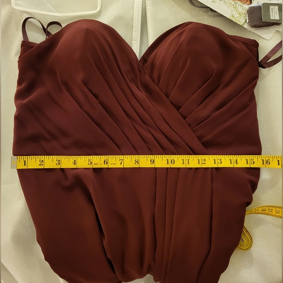 Mori Lee Bridesmaid Dress | Style 21611 | Bordeaux - Picture 11 of 14